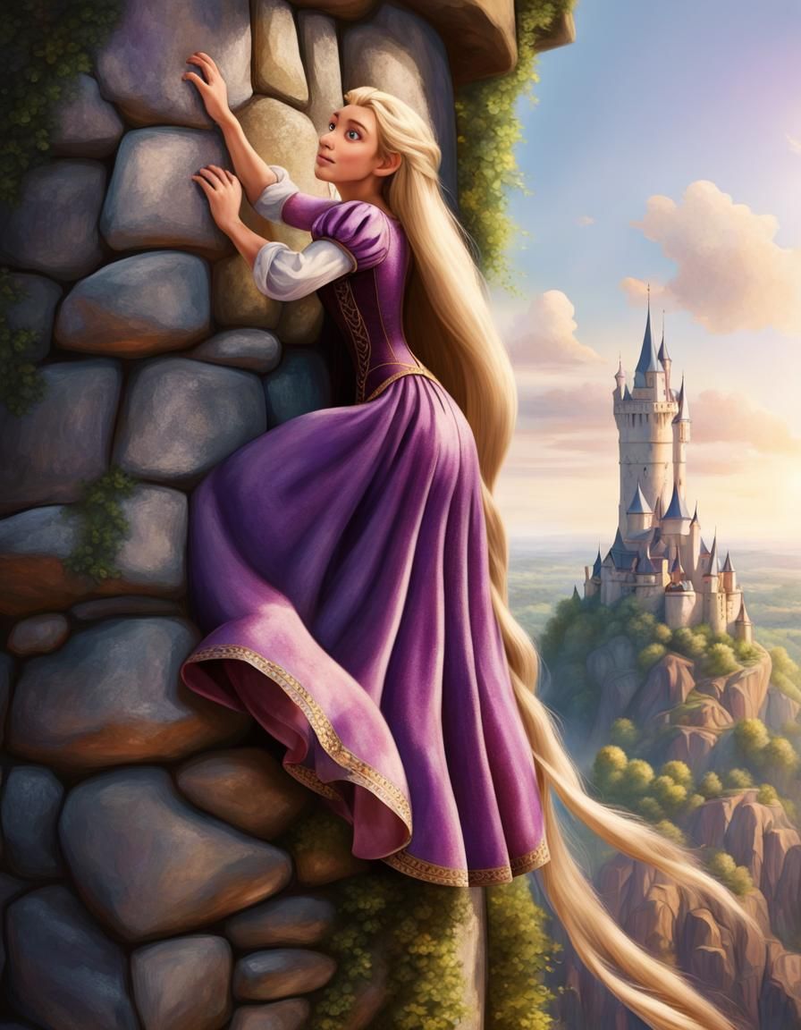 Rapunzel ( purple royal dress) from Tangled with living braid