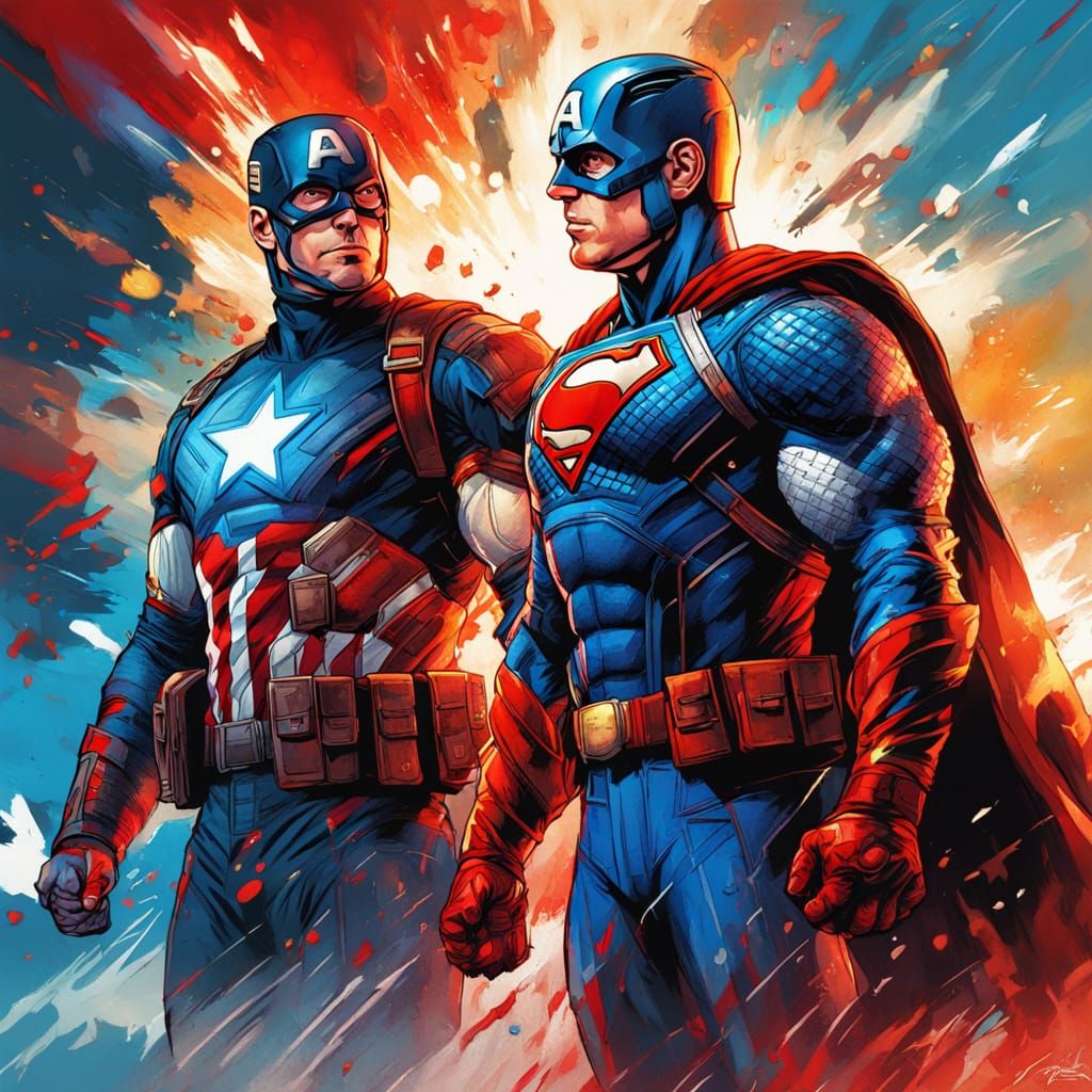 Captain America and Superman Concept Art