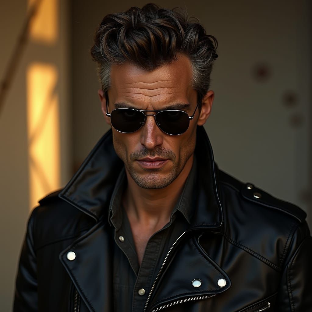 James Dean in Belstaff Jacket: Hyperrealistic Portrait