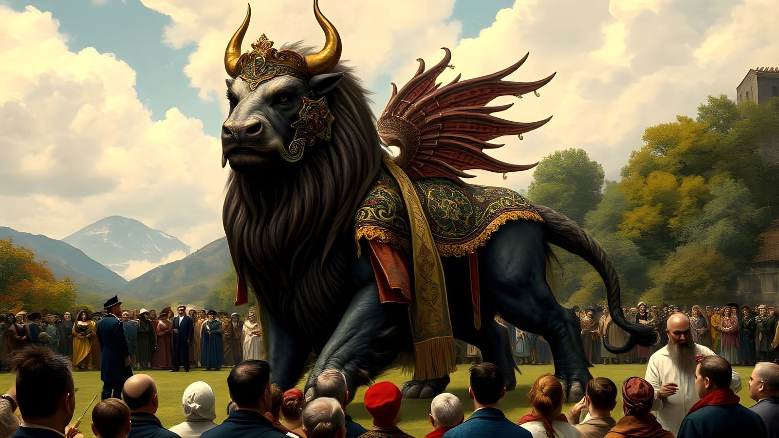 Wonderful Beasts in Pre-Raphaelite Style