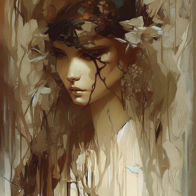 Beautiful Greek Maiden in Traditional Style