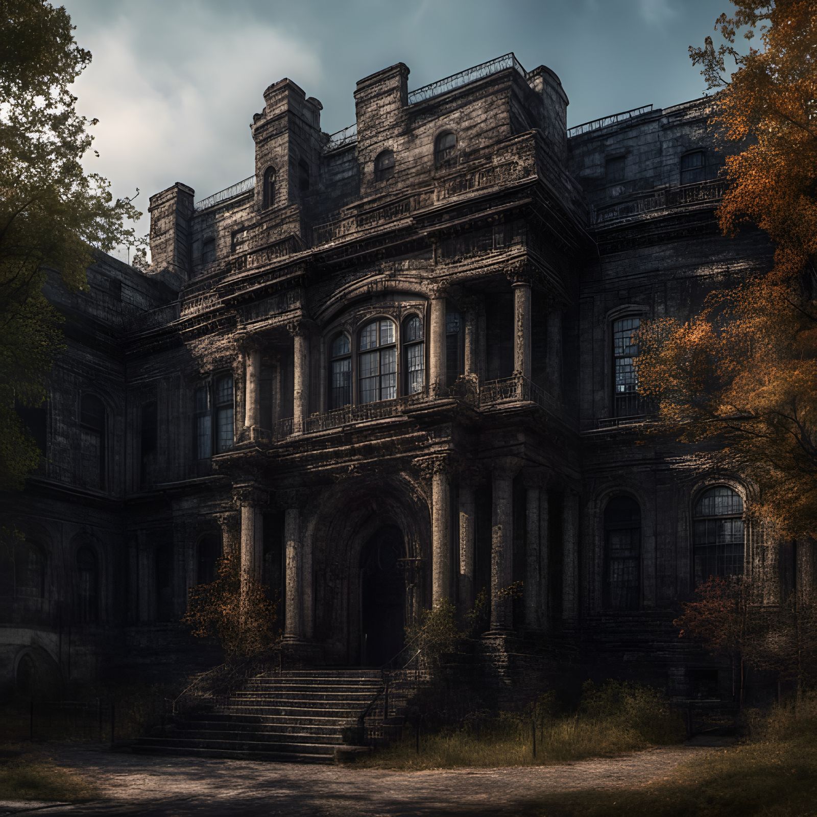 Monster Hunter Mansion in Dark Renaissance Style