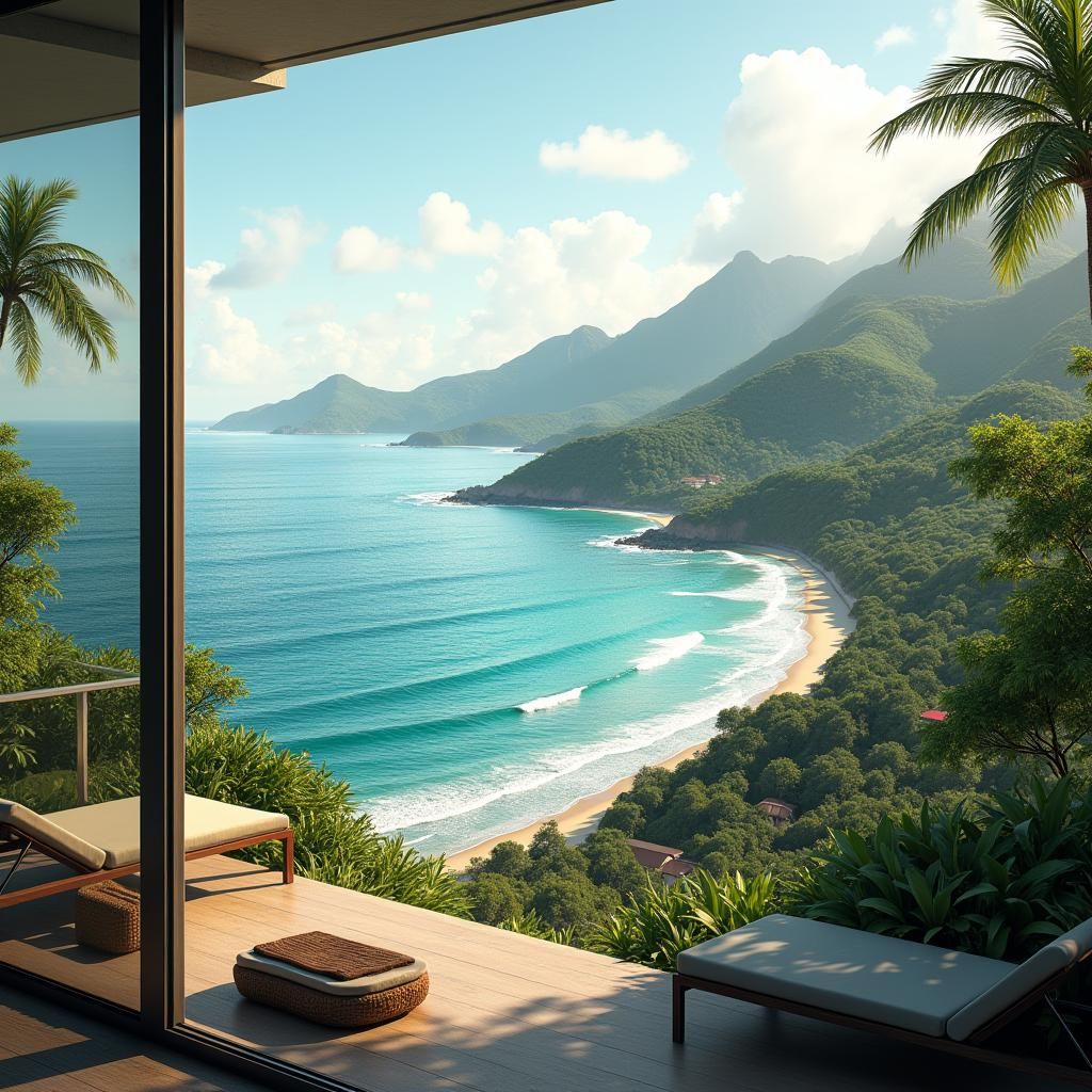 Breathtaking Itapema Coastline View from Apartment Window