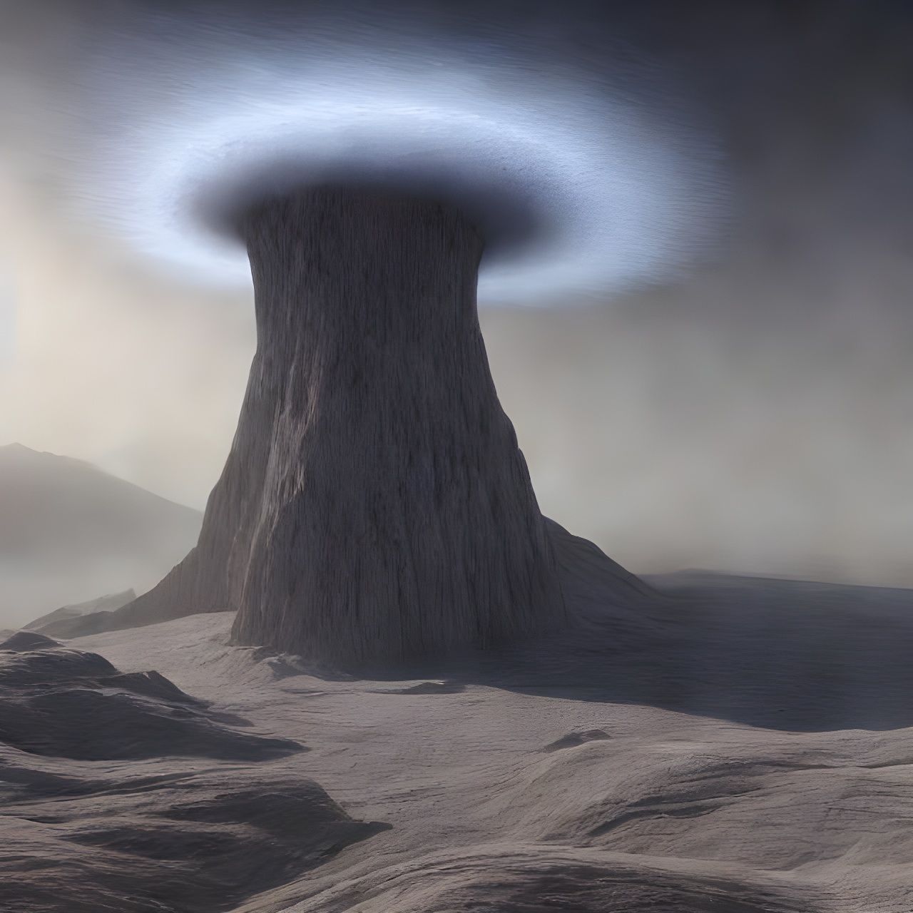 Gigantic Fractal Structure on Desolate Landscape