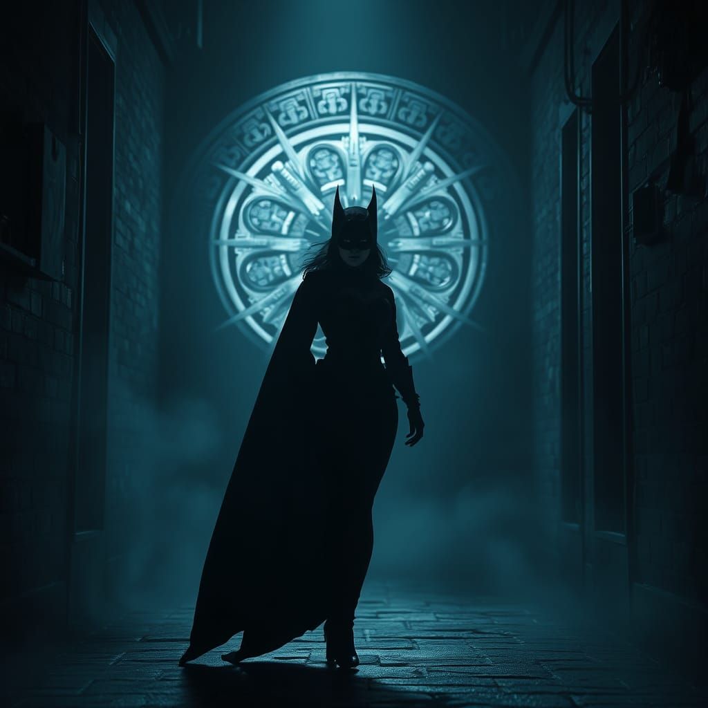 Batwoman in the shadow