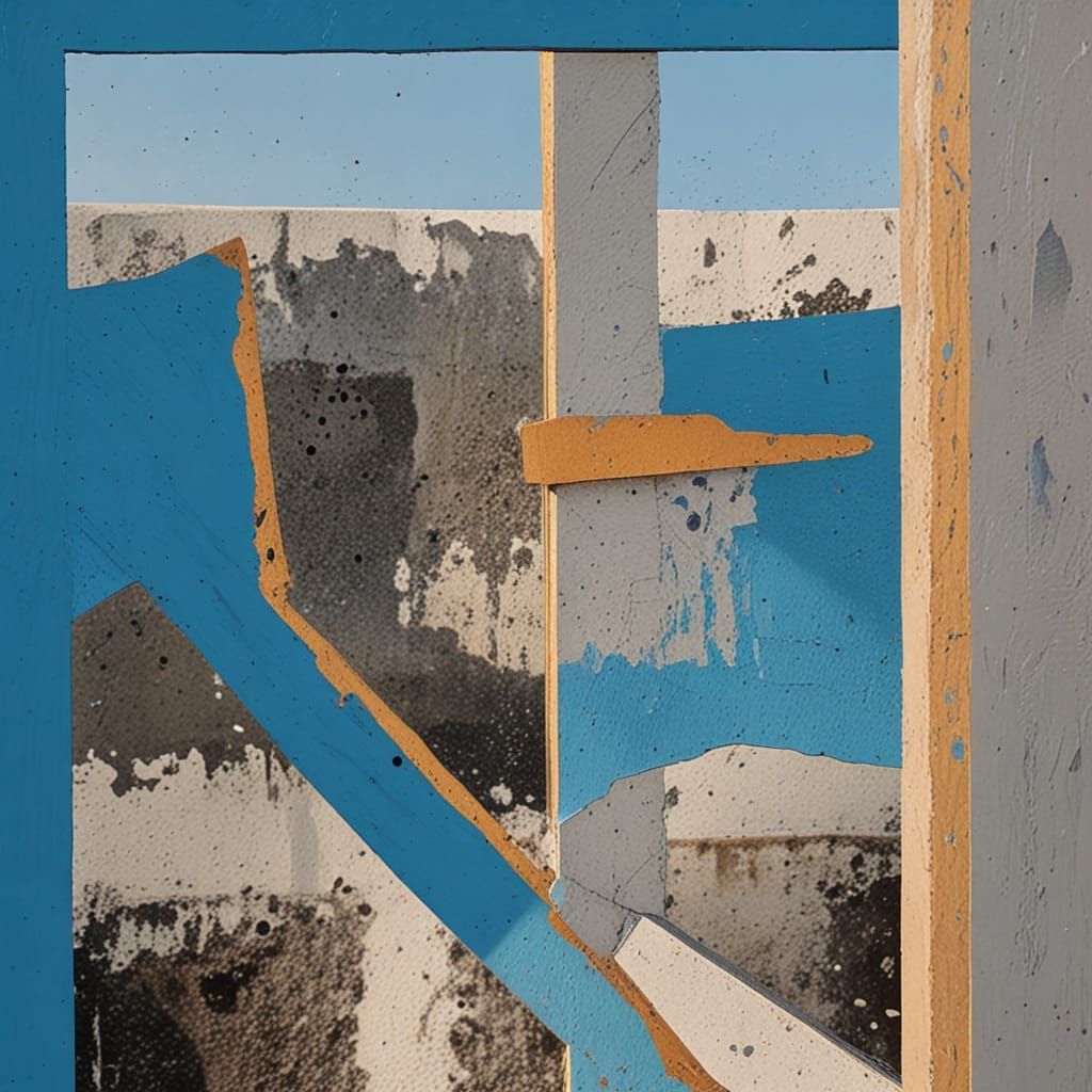 Industrial Abstract Masterpiece with Reflections and Texture...