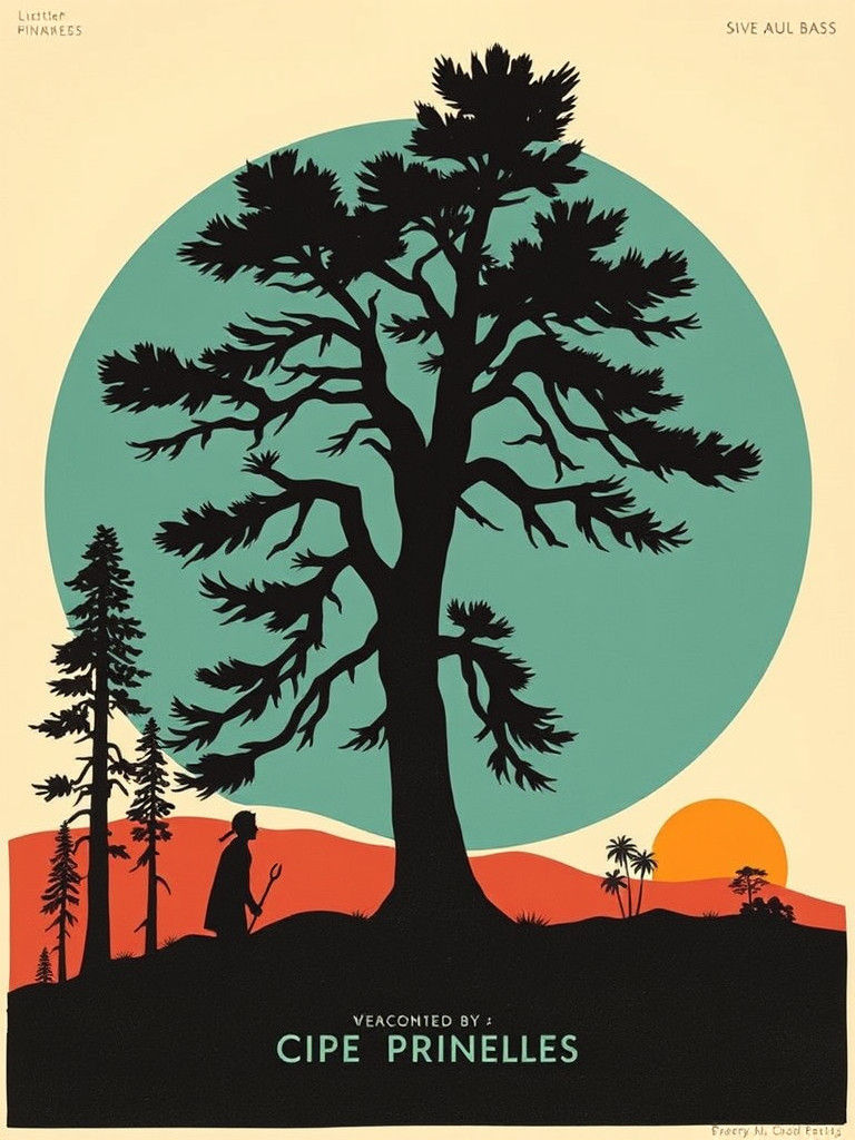 Mid-Century Modern Graphic Design in Bold Lines