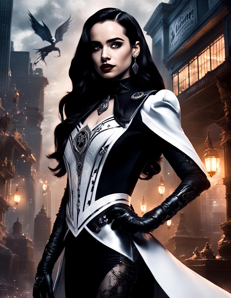 Zatanna, Mistress of Magic, in Stylized Dark Fantasy