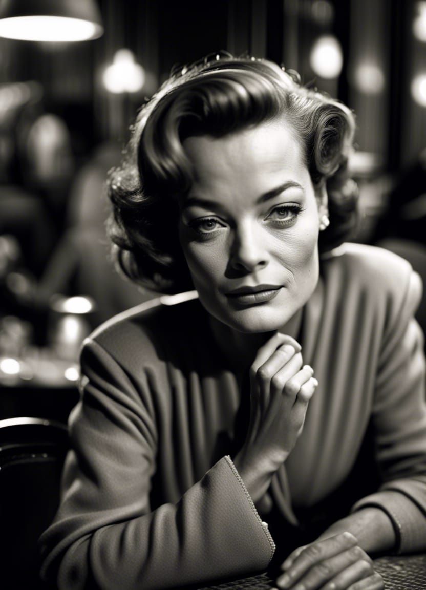 Romy Schneider in 1950s Paris Film Noir