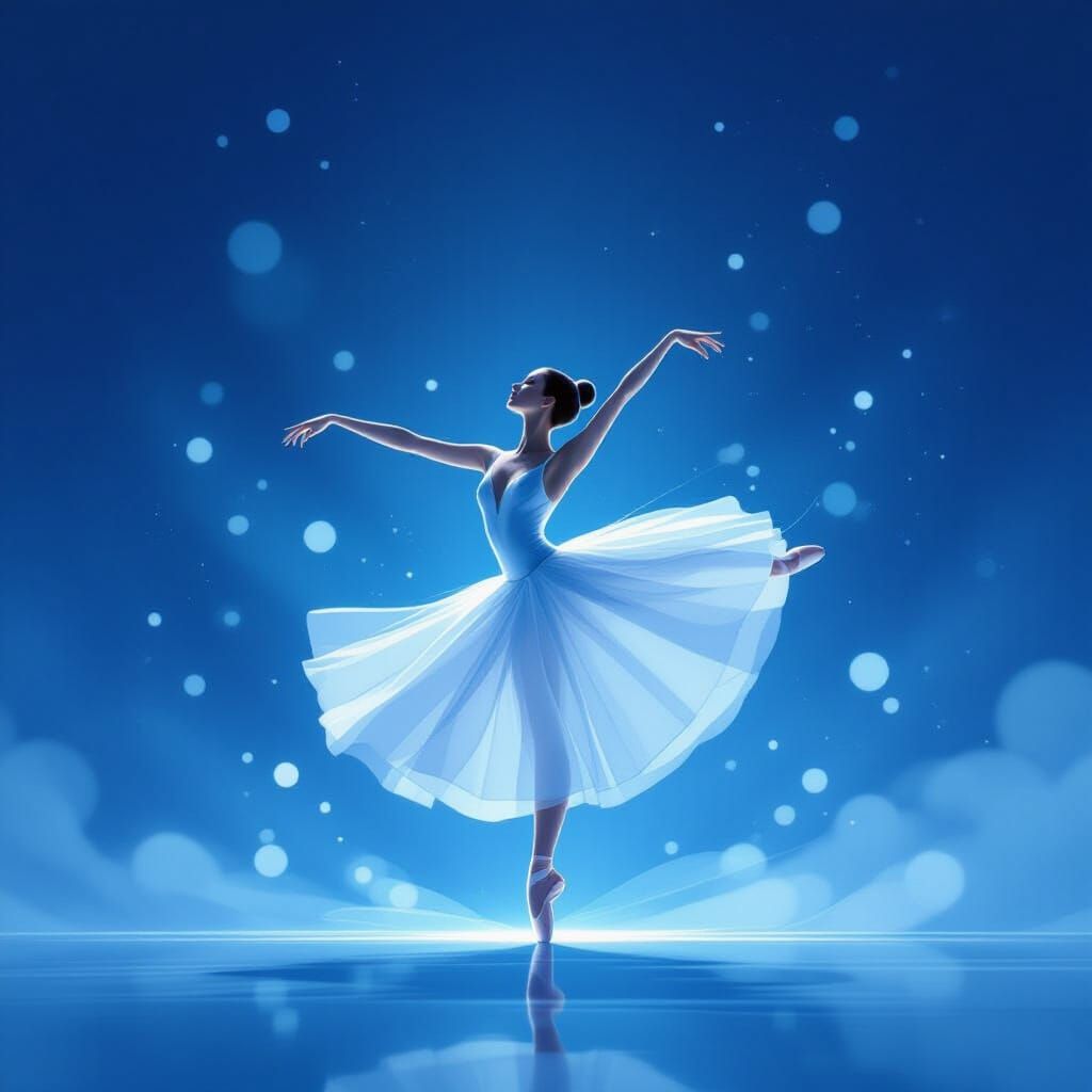 Ethereal Ballet Dancer in Light Form