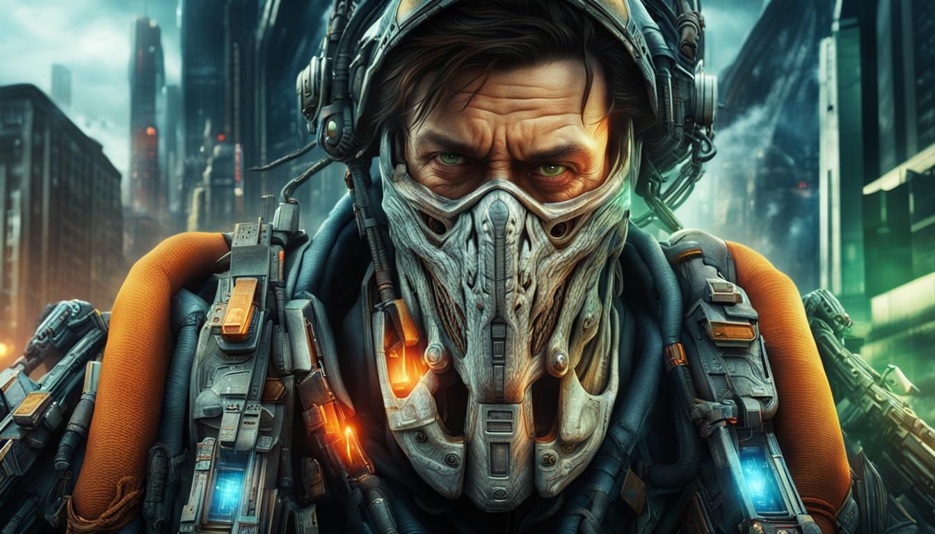 Futuristic warrior
