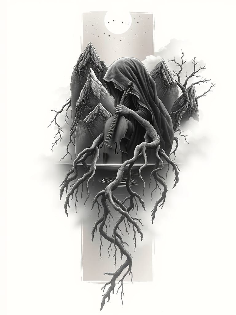 Celestial Mountain Goddess Above Crystal Lake