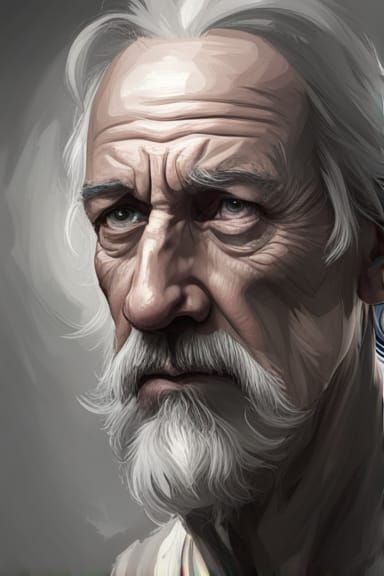 Detailed Portrait of an Old Man in Unreal Engine