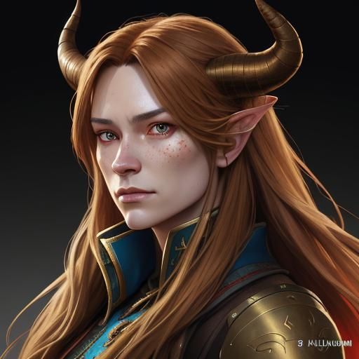 Dragon Girl Portrait in Hyperdetailed Style