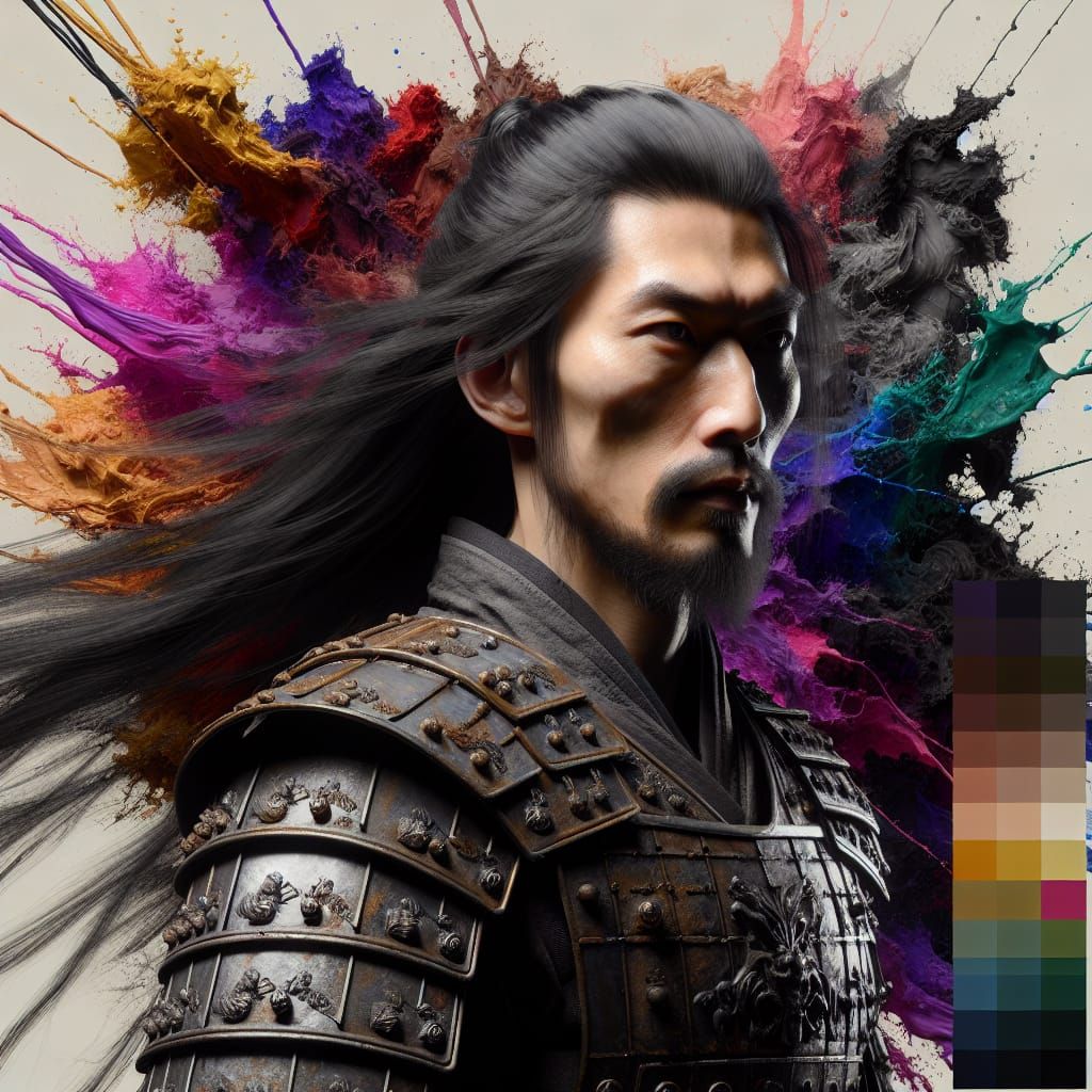 Mongolian Warrior Concept Art in Hyperrealistic Style