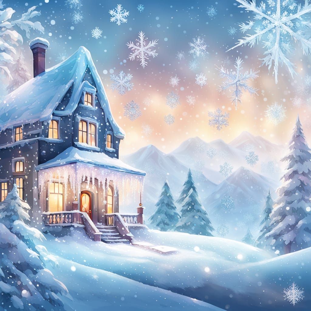 Whimsical Winter Wonderland in Digital Art