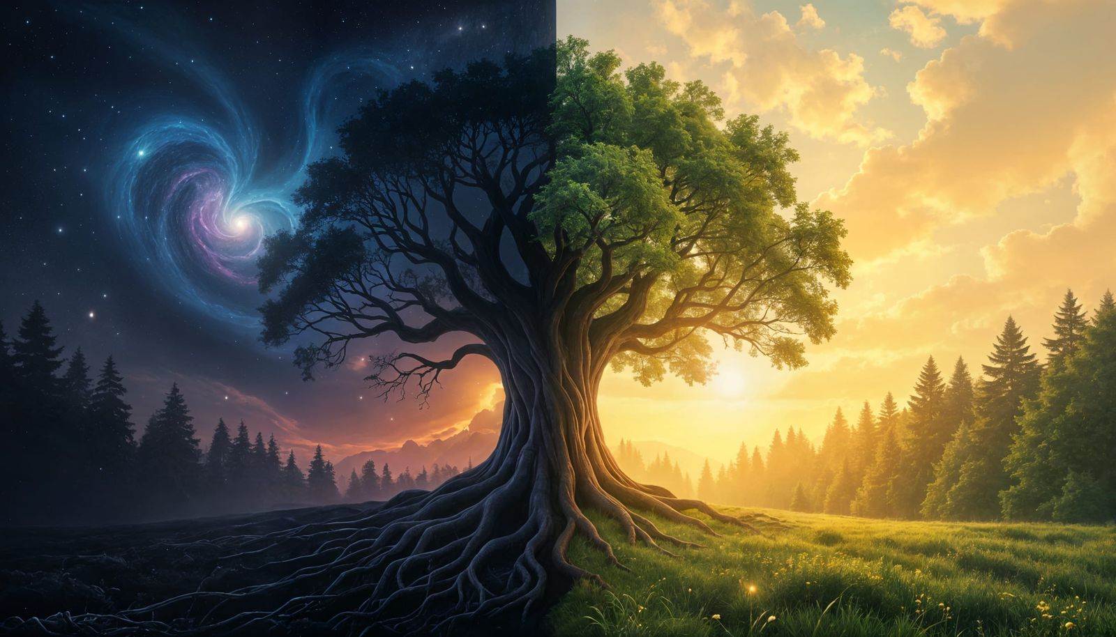 Ancient Tree of Light and Shadow