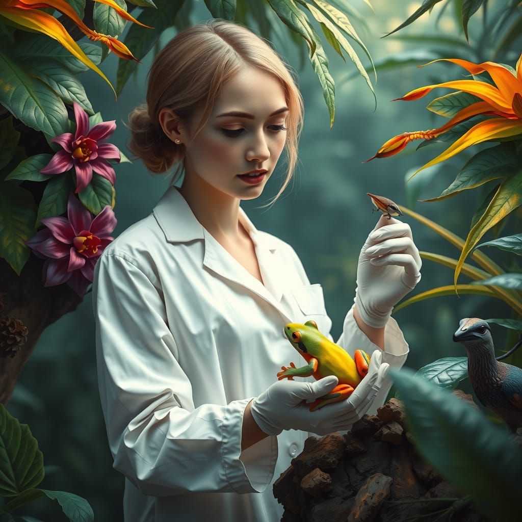 Scientist Discovers Exotic Frog in Vibrant Jungle