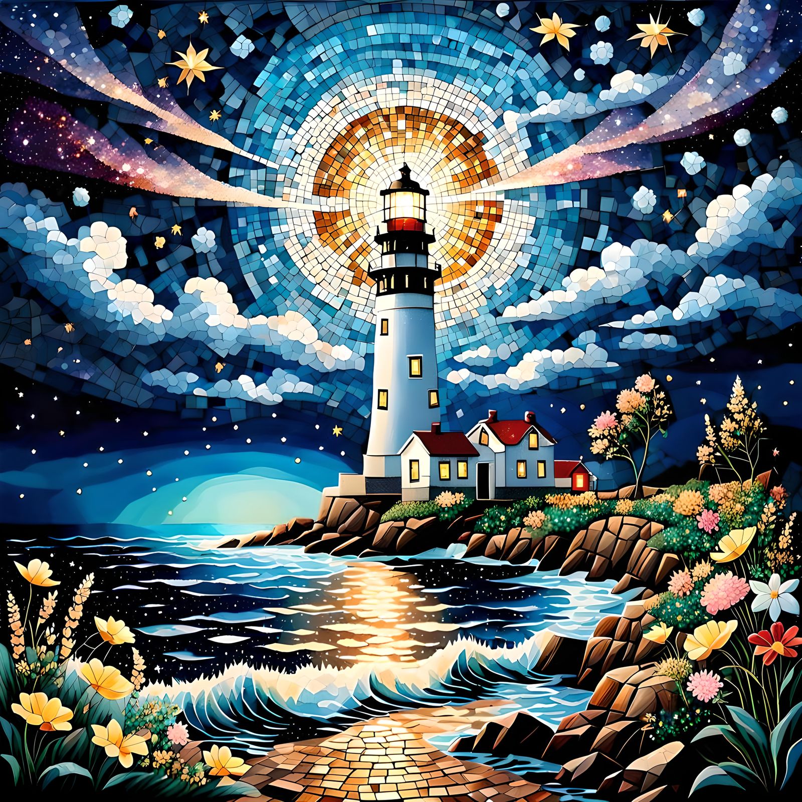 Lighthouse at sea