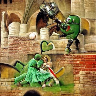 Knight vs Monster for Princess: Renaissance Style