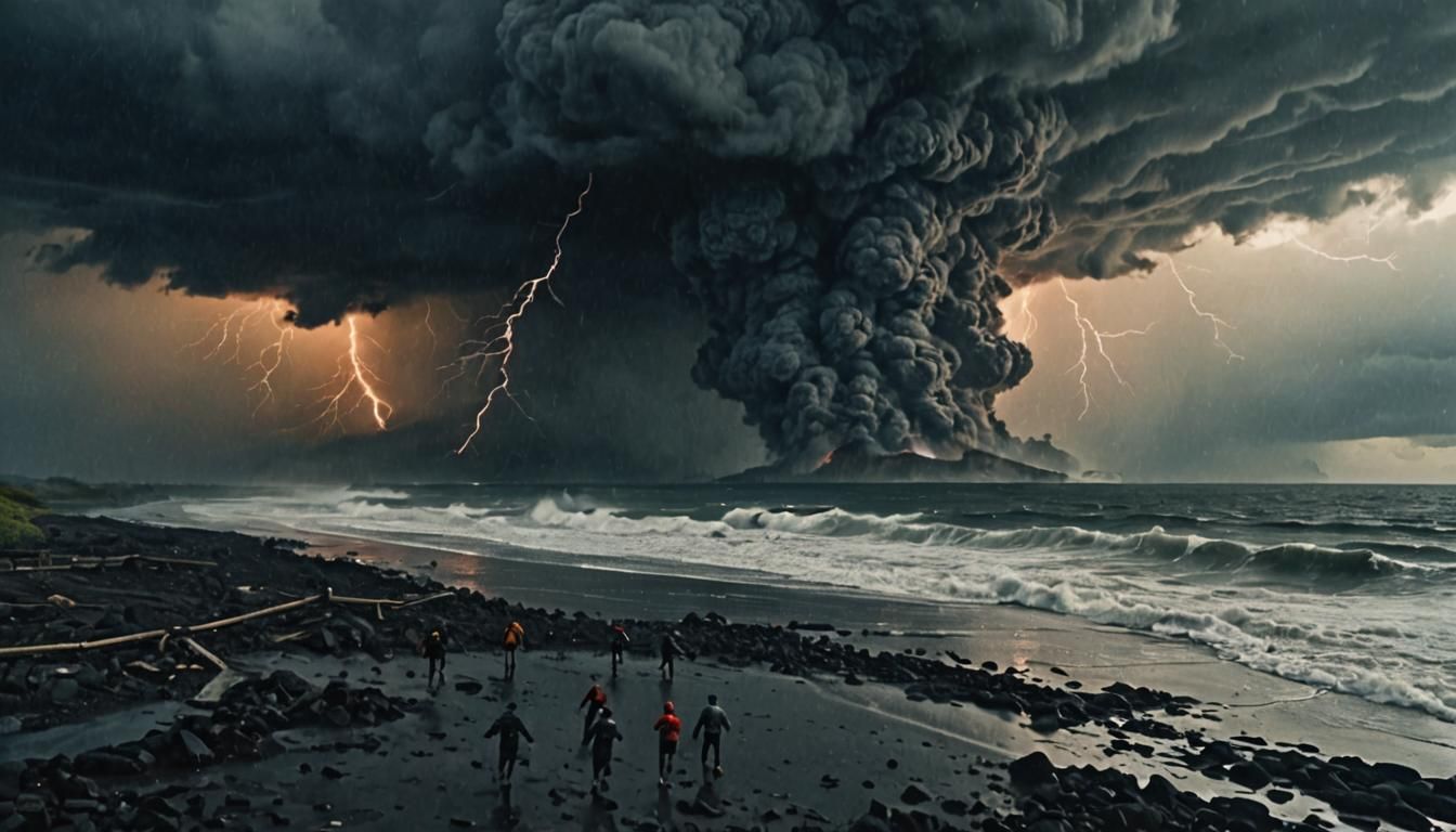 Apocalyptic Ocean Storm: Cinematic Drone View