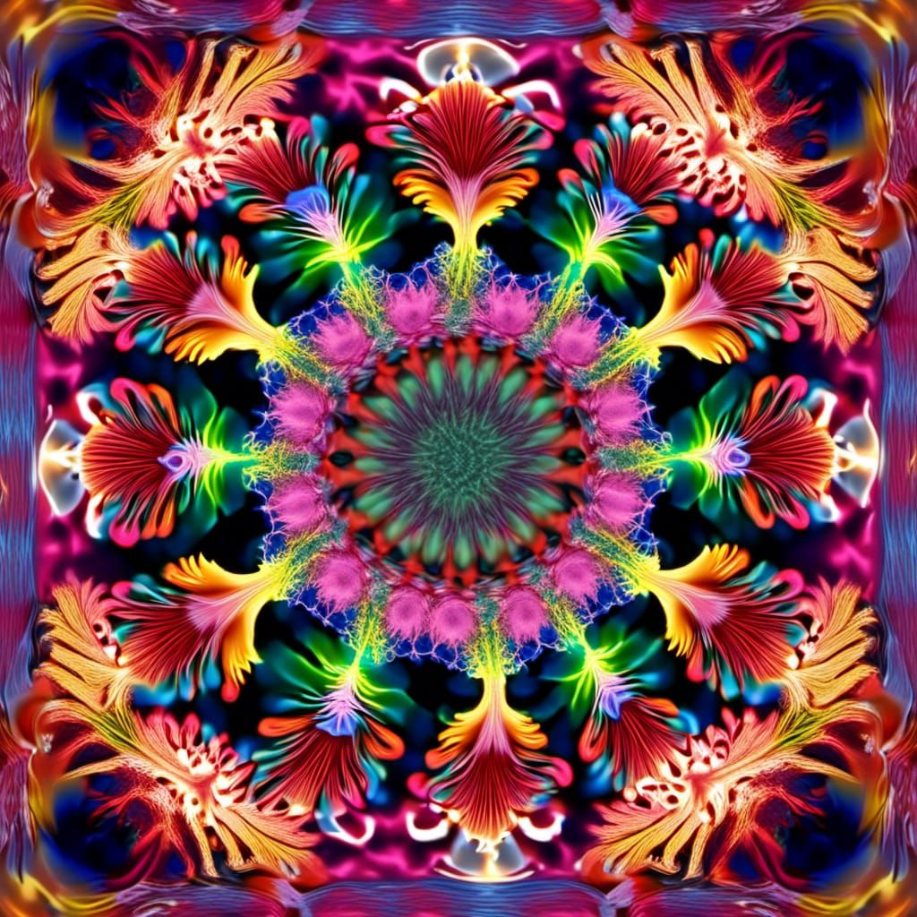 Feather Star Knolling in Psychedelic 3D