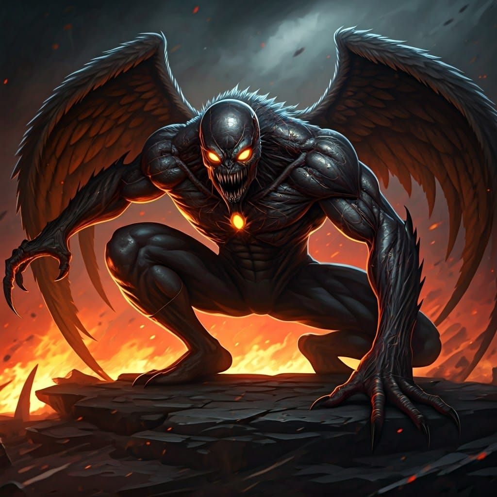 Monstrous Hybrid of Spider-Man and Eagle