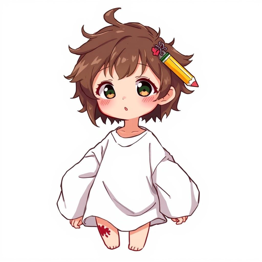 Adorable Anime Character with a Touch of Moe