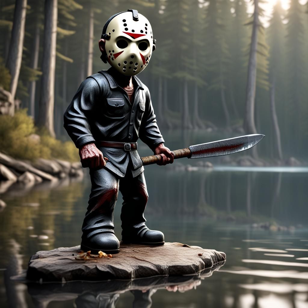 Baby Jason Voorhees Bobblehead on Camp Crystal Lake