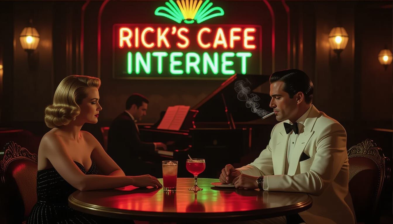 Rick's Cafe: A Film Noir Scene