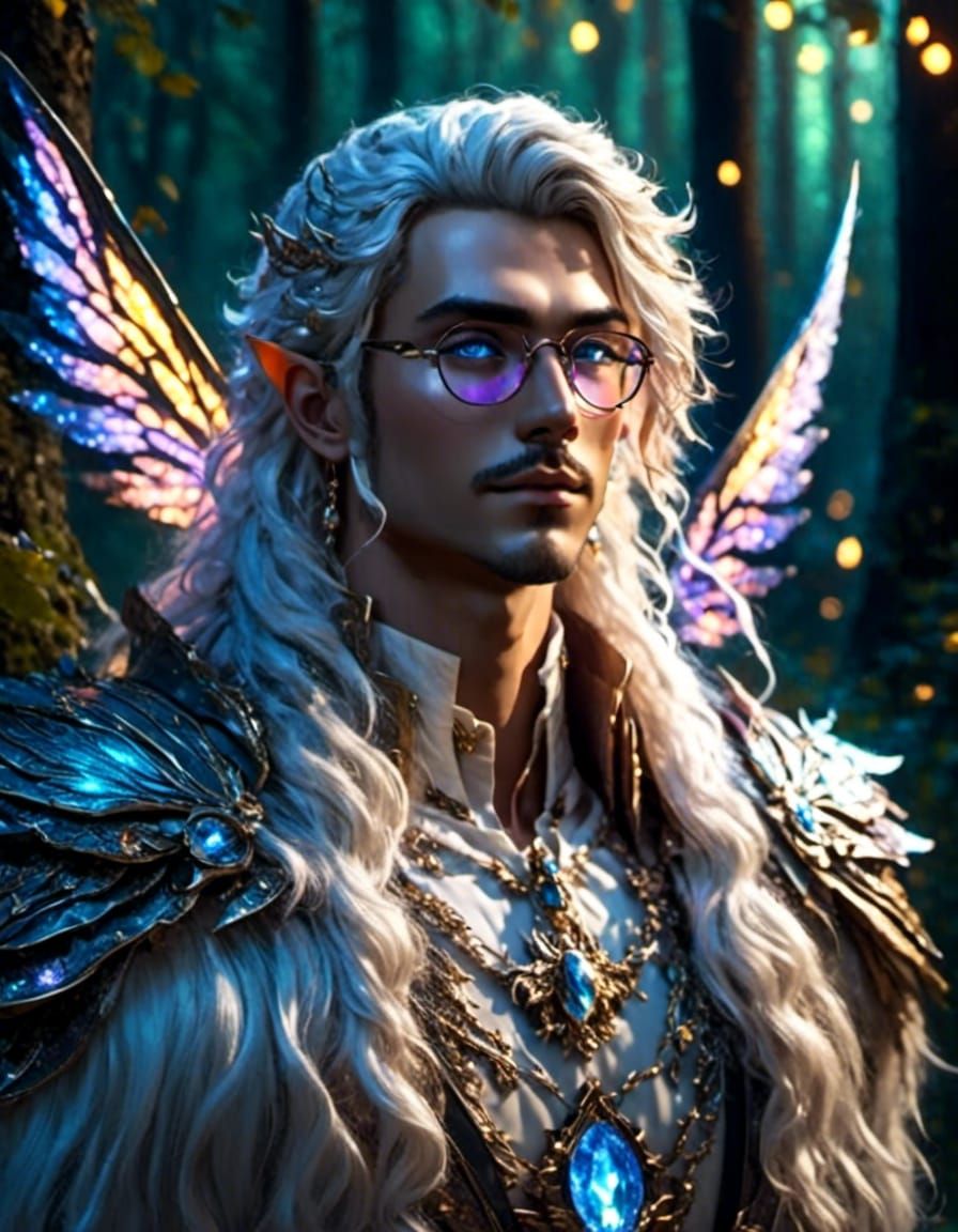 Fae King Portrait in Anime Realism 3D