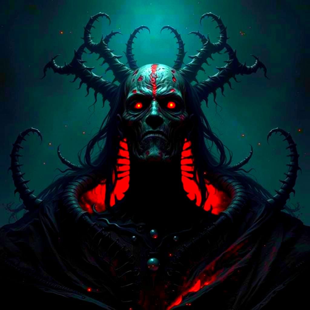 Nightmarish Horror Portrait in Hyper-Realistic Style