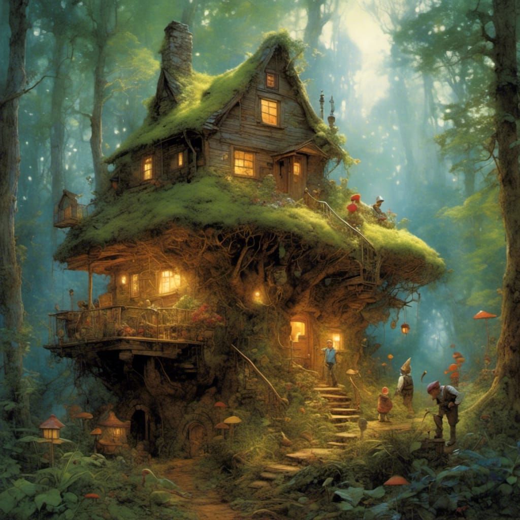 Fairytale Forest: Gnome and Fairy Homes in Hyperrealism