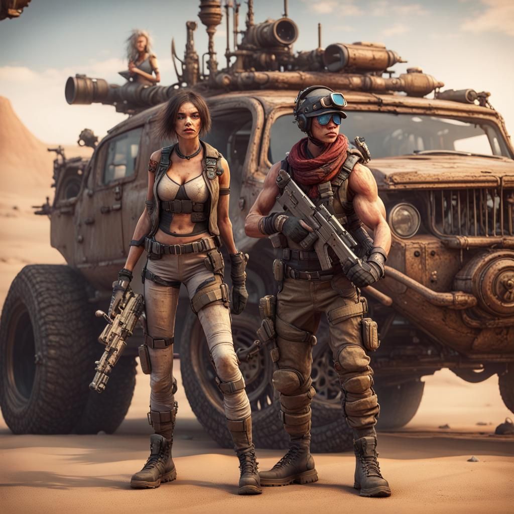 Post-Apocalyptic Soldiers Fight Desert Monster in Steampunk ...