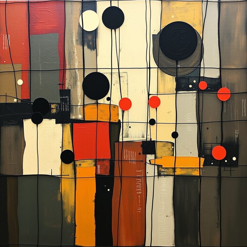 Glasgow Style Abstract Art Piece