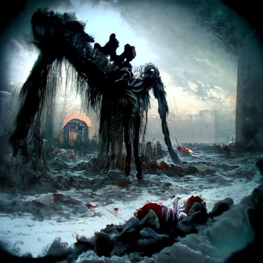 Candy Island Nightmare: A Horror Illustration