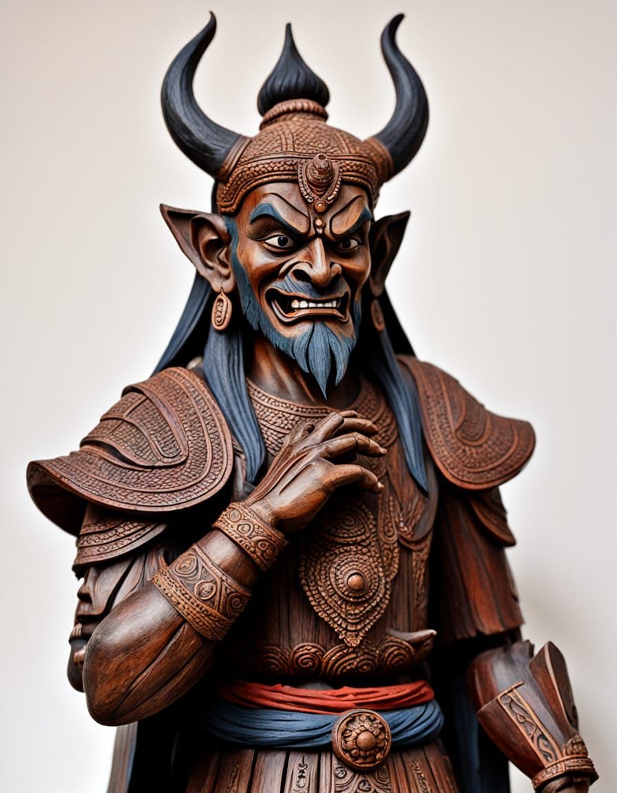 Wooden Idol of the Eternal Evil Demon Groh Toh Shah