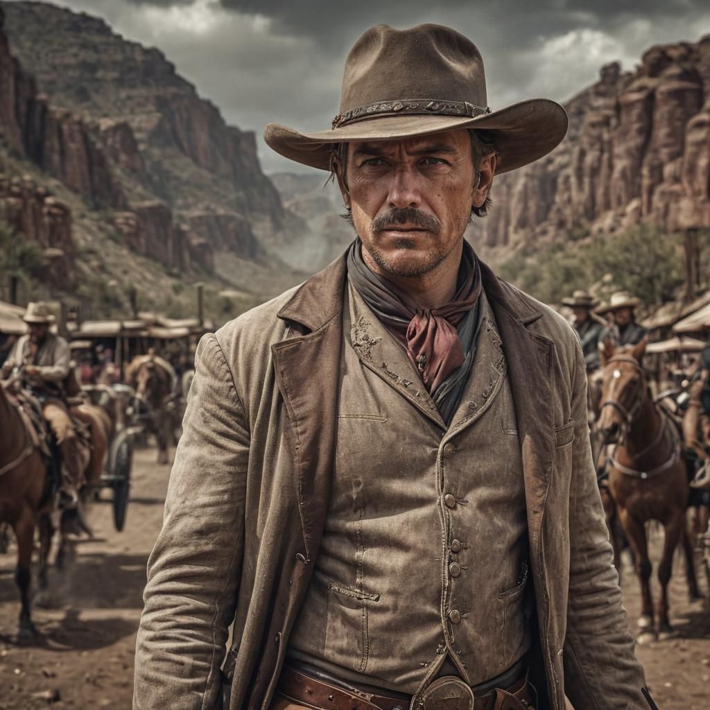Hyperrealistic Wild West Marshall in Sharp Focus