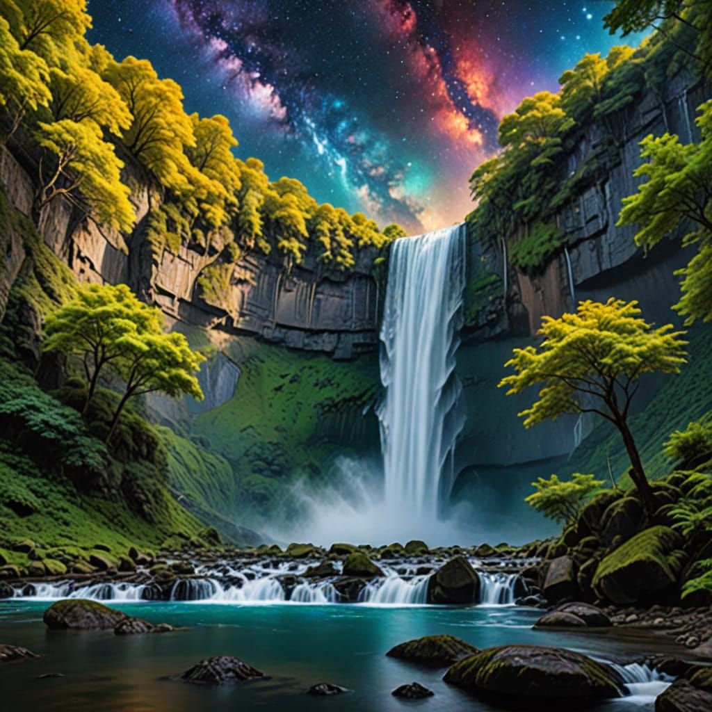 Great waterfalls of the universe