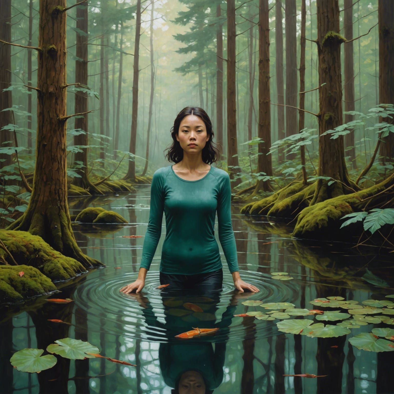 Enchanted Forest Scene in Photorealistic Style