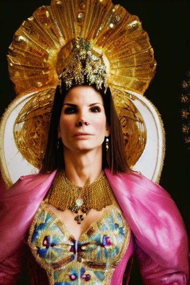 Mardi Gras Portrait in Art Nouveau Style