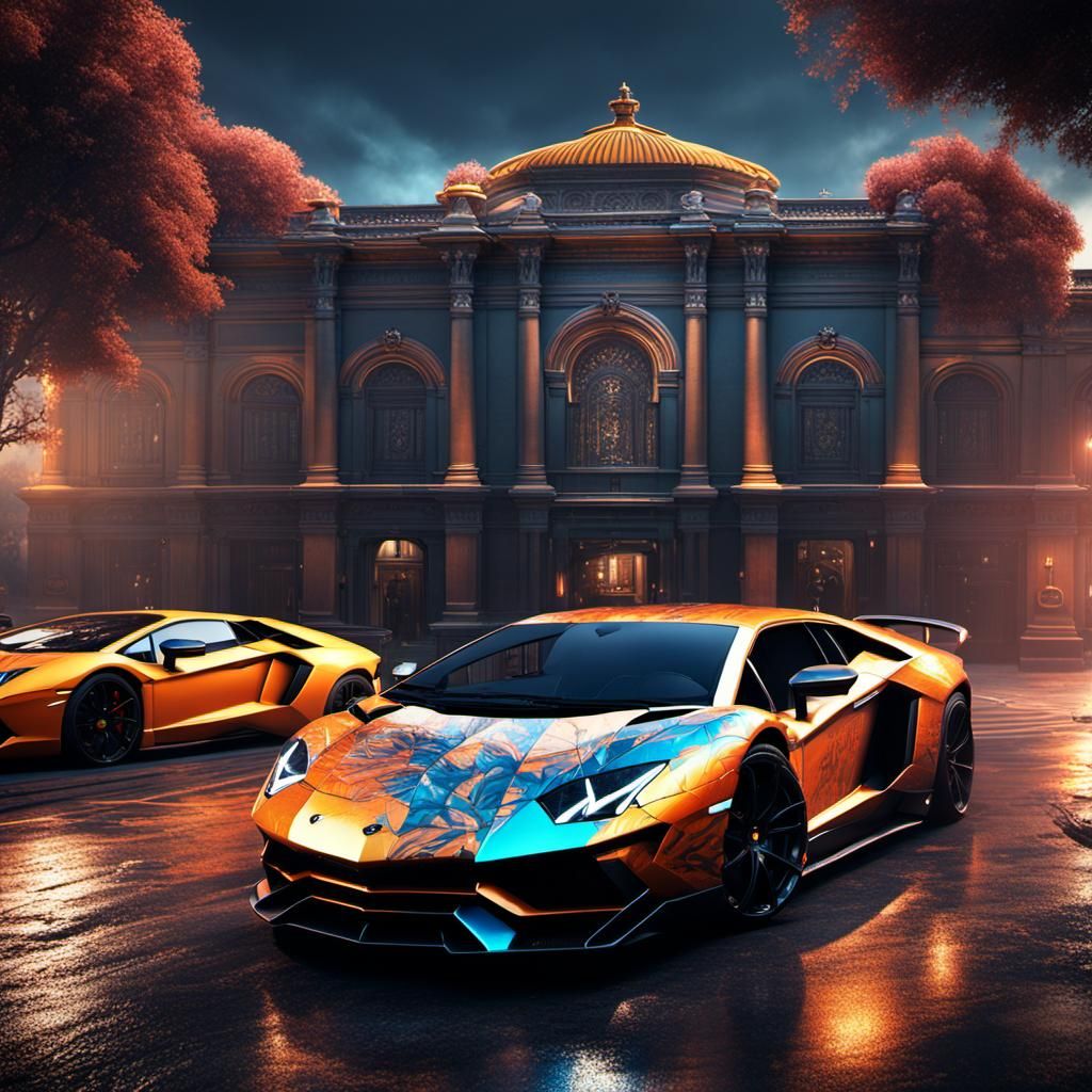 Lamborghini Aventador in Detailed Matte Painting