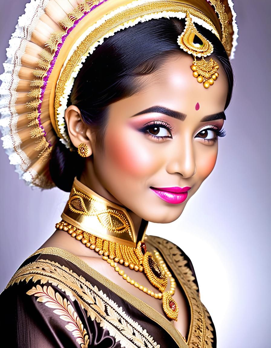 Stunning Indonesian Woman with Round Face, 16K