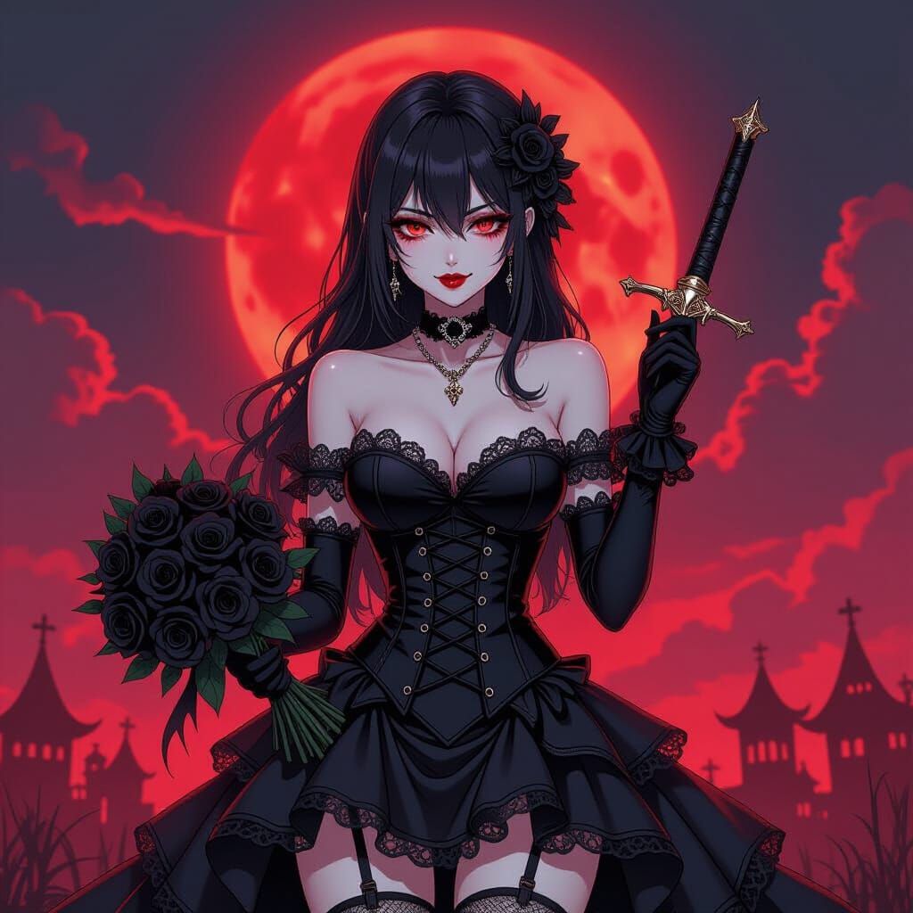 Gothic Anime Villainess in Dramatic Eclipse