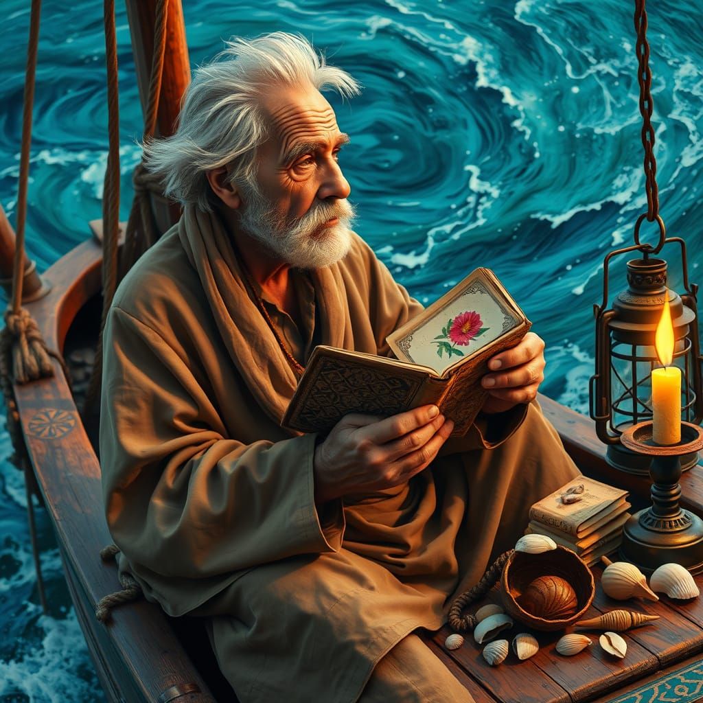 Elderly Sailor Reflects on Life's Journey in Moroccan Sailin...