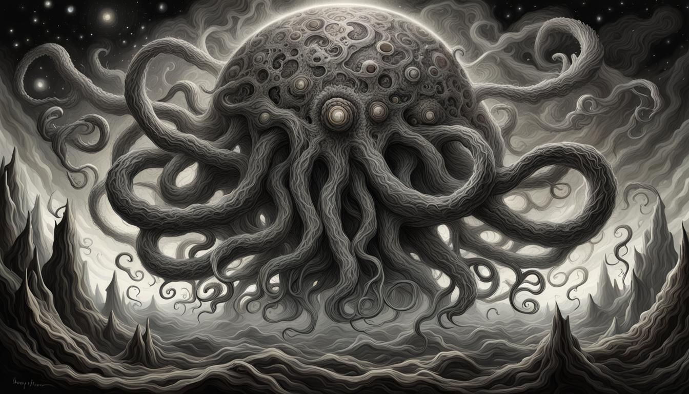 Yog-Sothoth: Swirling Mass of Tendrils in Dark Fantasy Art
