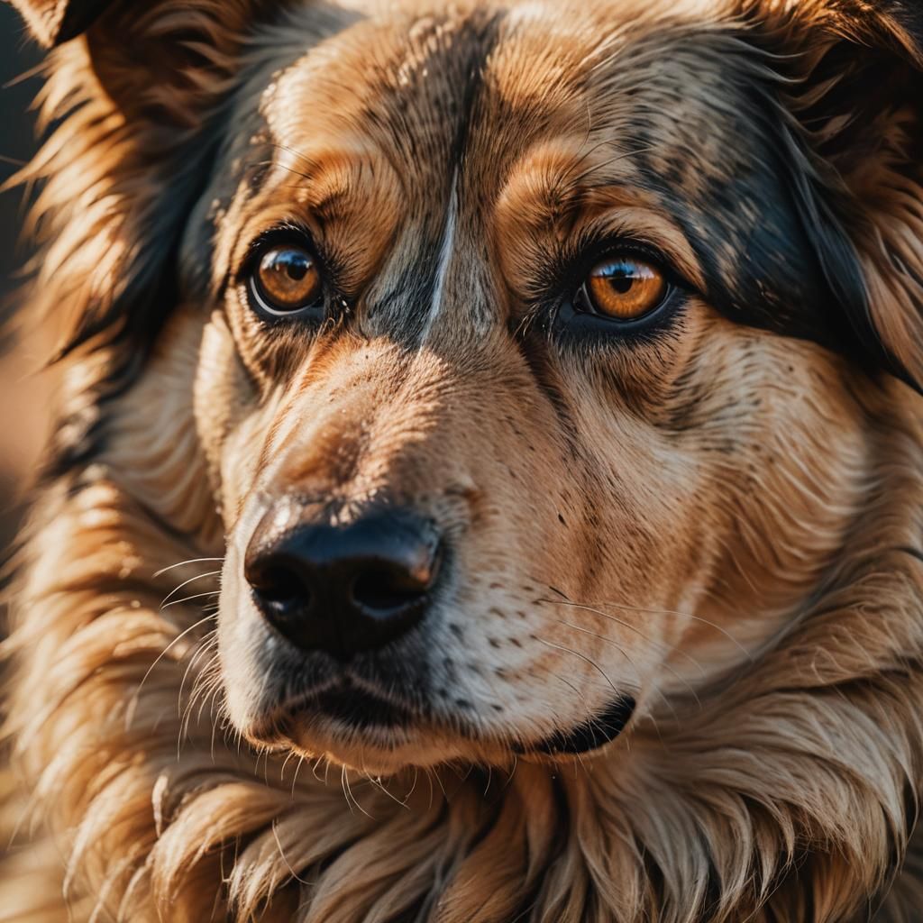 Dog's Eye Reflects Owner in Hyperrealistic Portrait