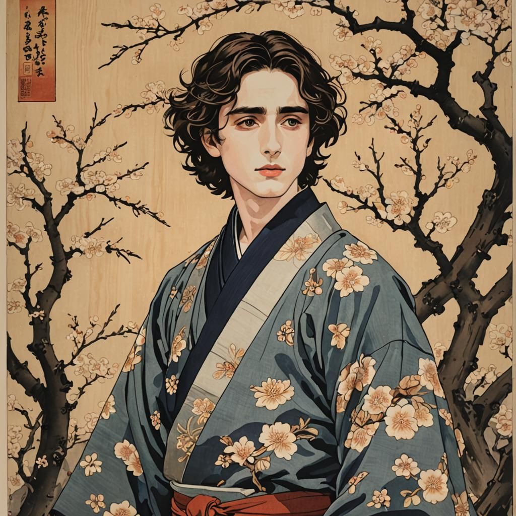 Ukiyo-e Painting of Timothee Chalamet 240907B