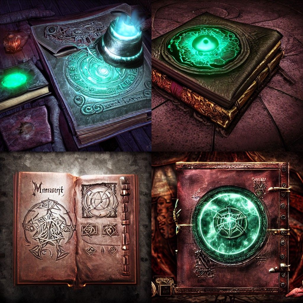 Magical Grimoire with Escaping Spells in Unreal Engine