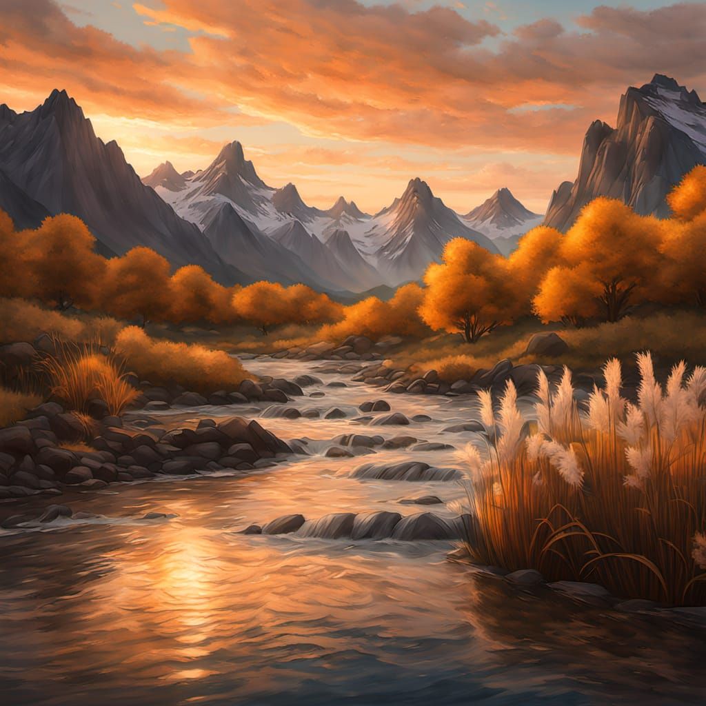 Lynx Bobcats Chase Fish Through Rocky Mountain River